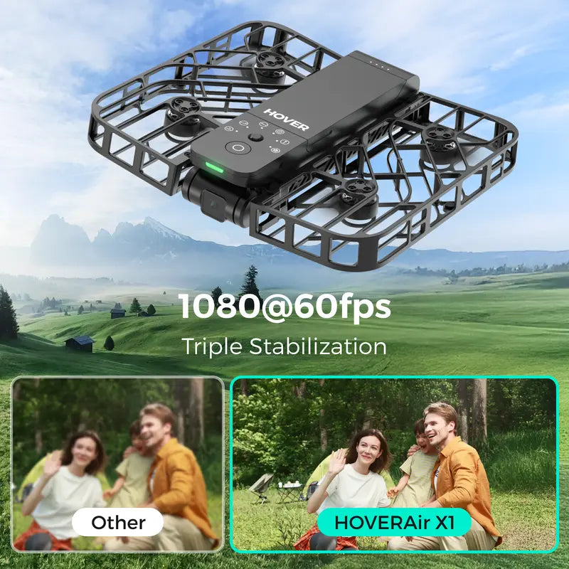 Pocket Self-Flying Camera Drone – 125g Lightweight, Foldable, Auto Flight Modes