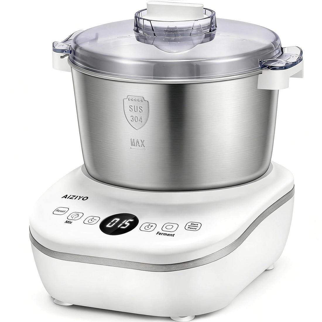 AIZIYO DoughChief 7Qt Dough Mixer – Electric Dough Maker with Ferment Function, Stainless Steel Bowl, Easy Clean