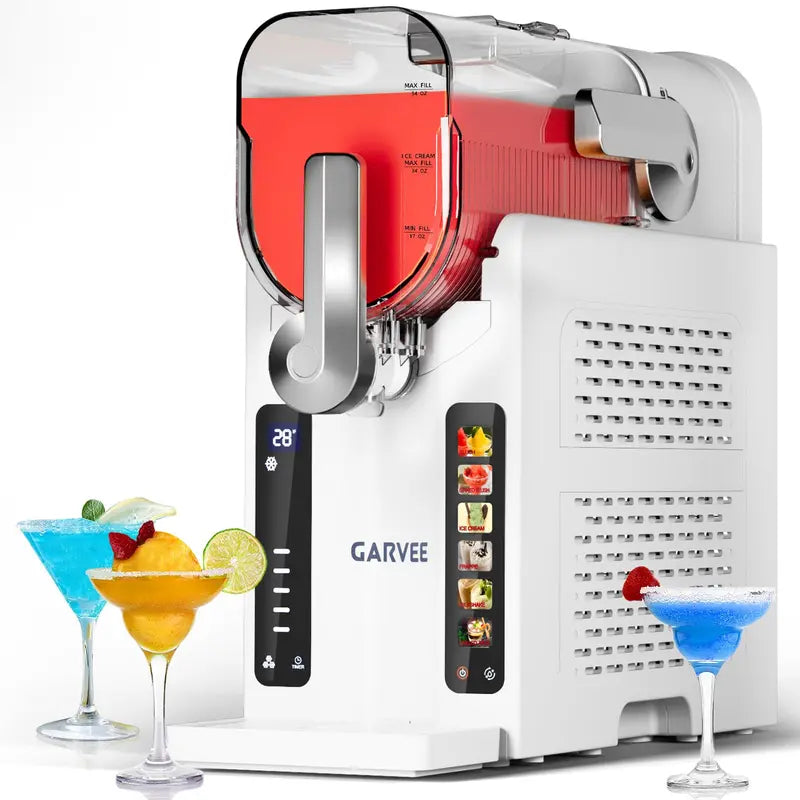 GARVEE Slushie Machine – 6 Presets, No Ice Needed, 70oz Frozen Drink Maker with LED Display